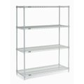 Nexel Chrome Wire Shelving, 54W X 18D x 63H 18546C